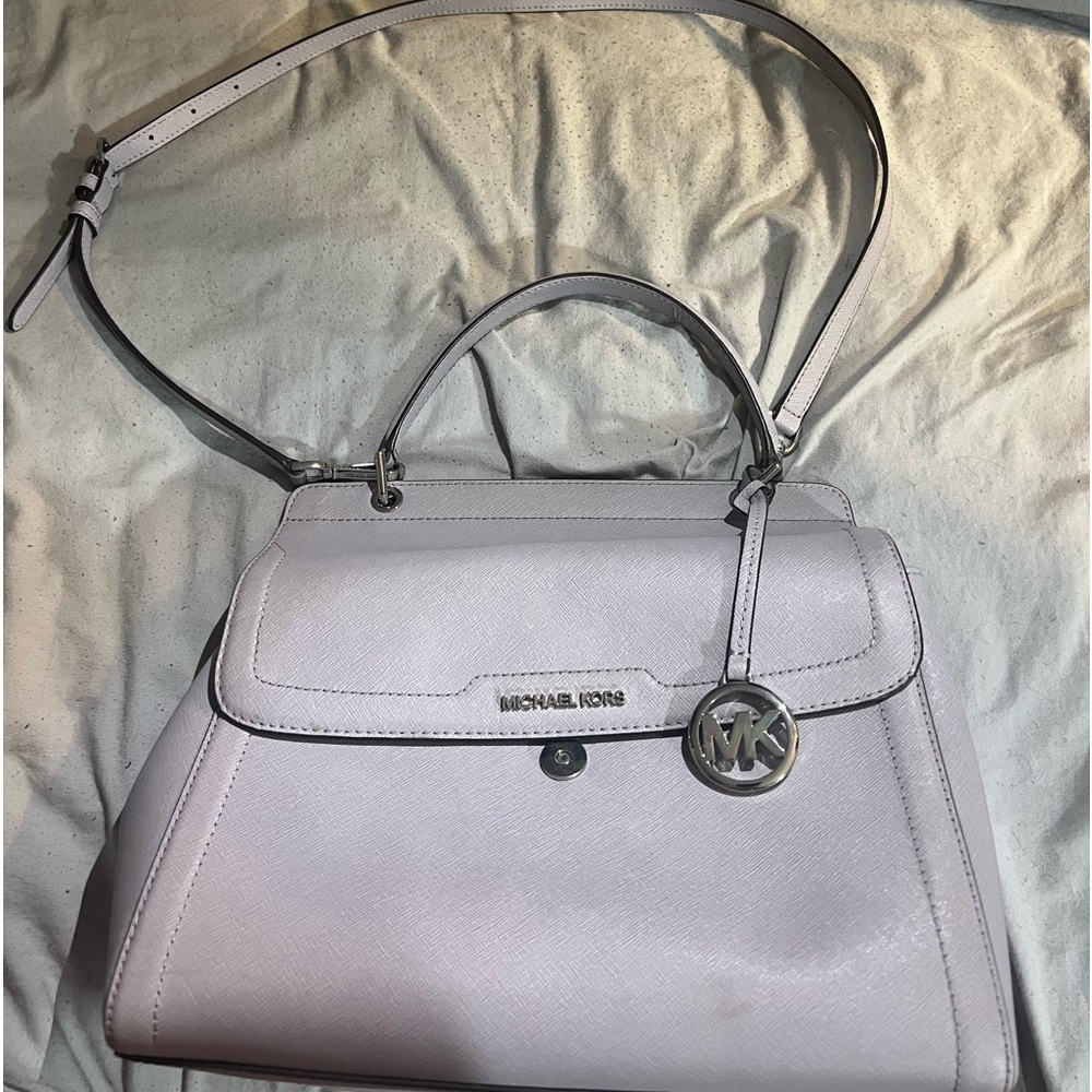 Michael Kors shoulder bag - pebble grey/ lavender color